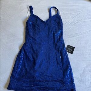 Blue Sequin Dress